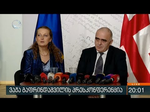 ვაჟა გაფრინდაშვილის პრესკონფერენცია